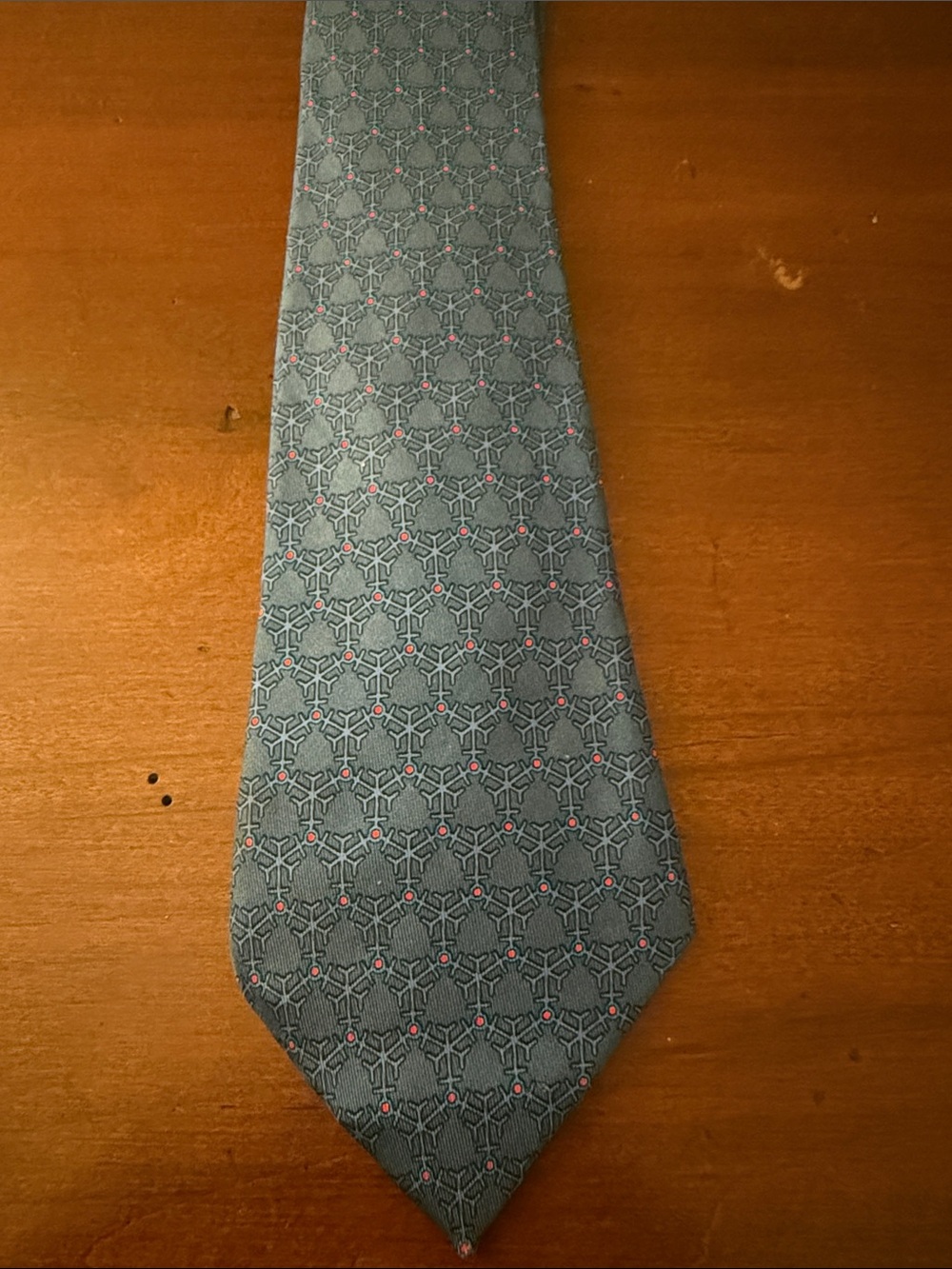 Hermes Blue Snowflake Tie